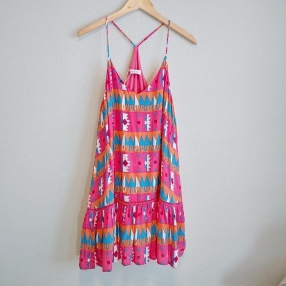 Izzy & Lola Dress Boho Tribal Print Sz M